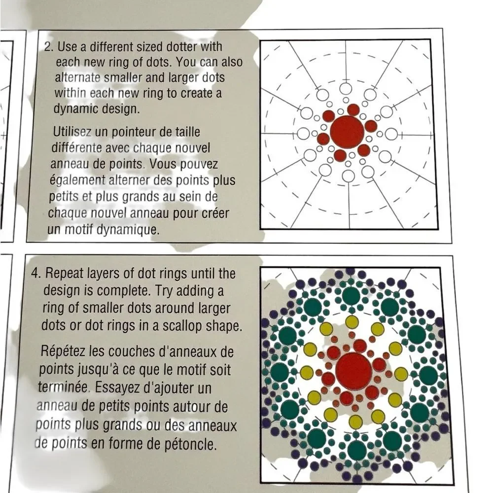 2 Mandala Dot Art Canvas Sets‎
